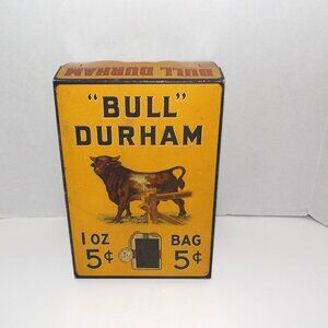 Vintage Bull Durham Smoking Tobacco Display Box “Without A Match” Reproduction